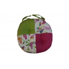 Yuvarlak Kesim Patchwork Sandalye Minderi Takımı 4 Adet Set